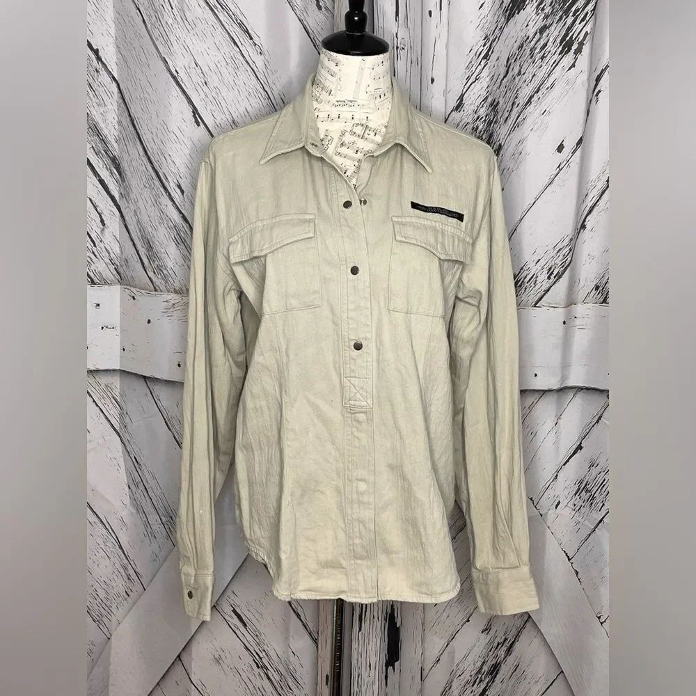 Harley Davidson Long Sleeve Shirt Snap Front SizeāL